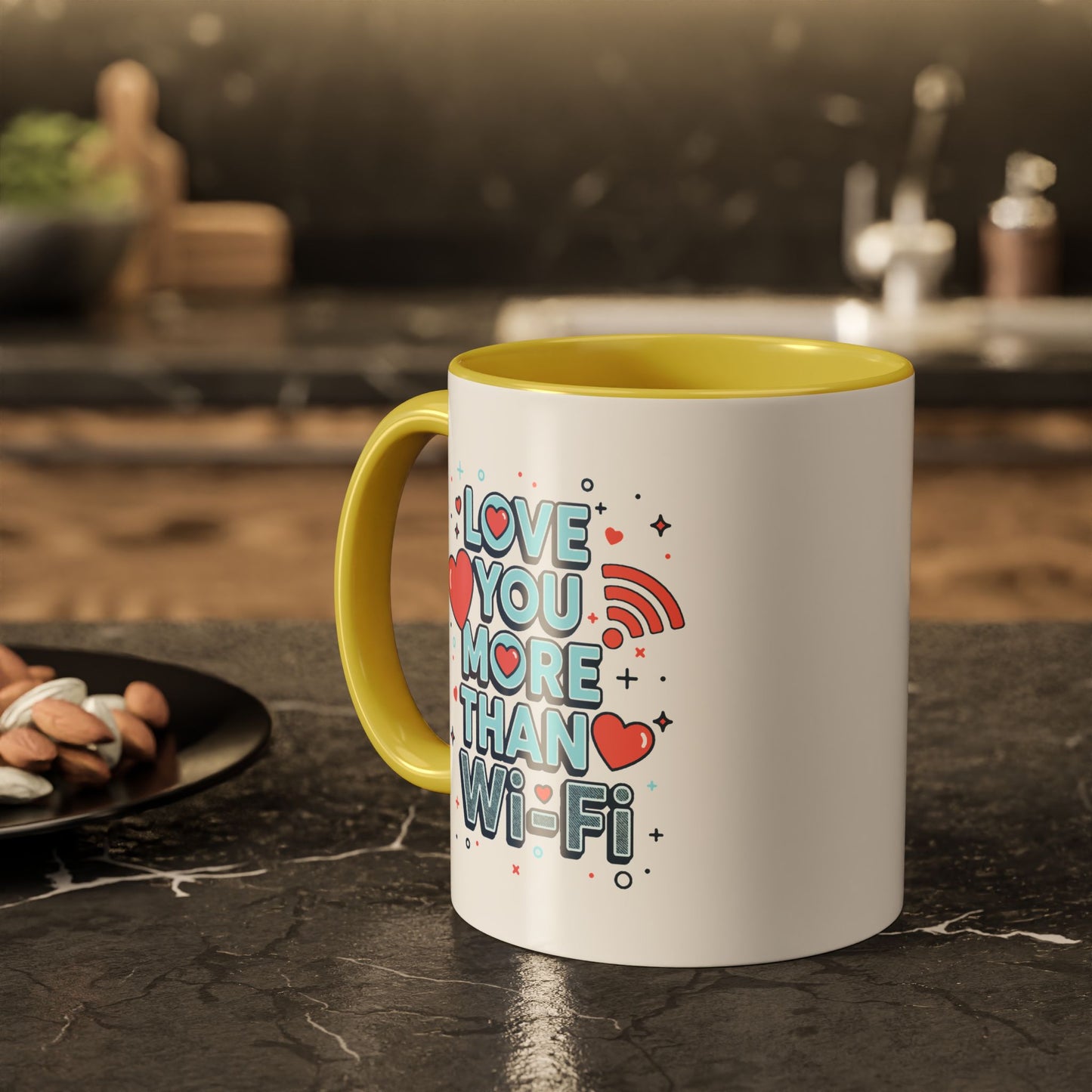 Love You More Than Wi‑Fi - Colorful Mug