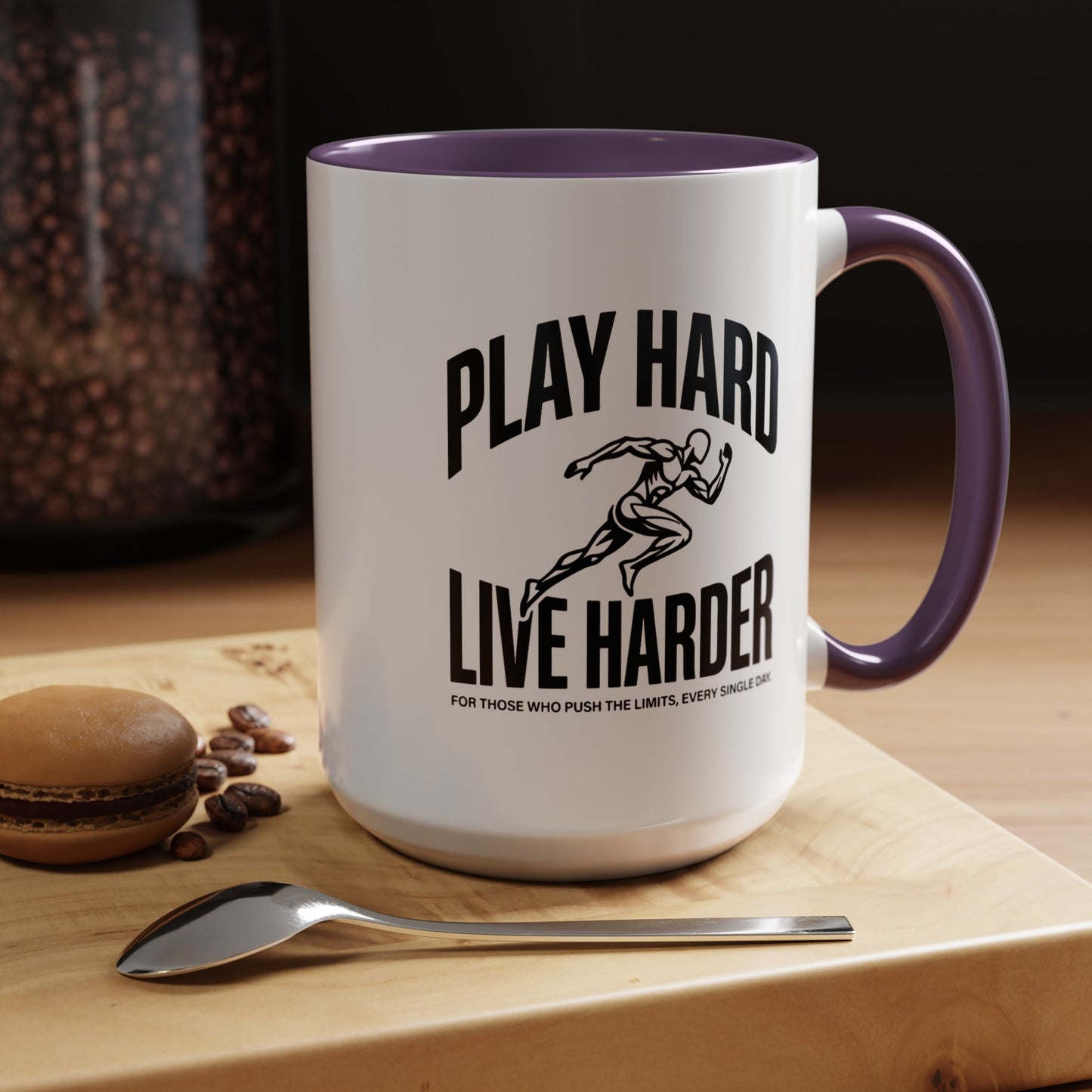 Play Hard / Live Harder - Color Accent Mug