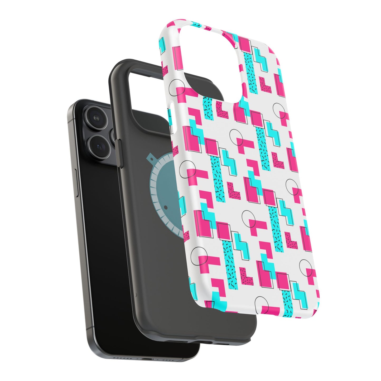 Retro Geometric Vibes - Magnetic Phone Case