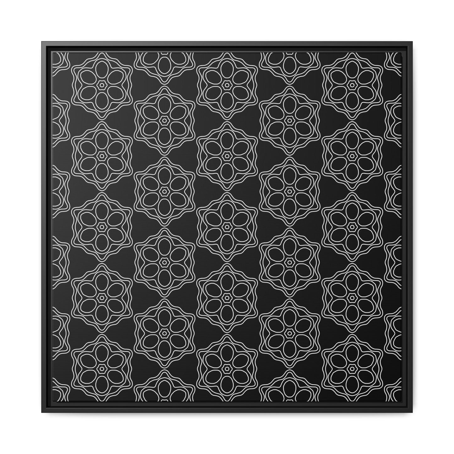 Geometric Sacred Flower - Framed Canvas