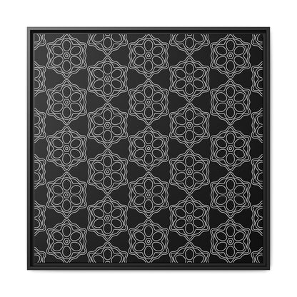 Geometric Sacred Flower - Framed Canvas