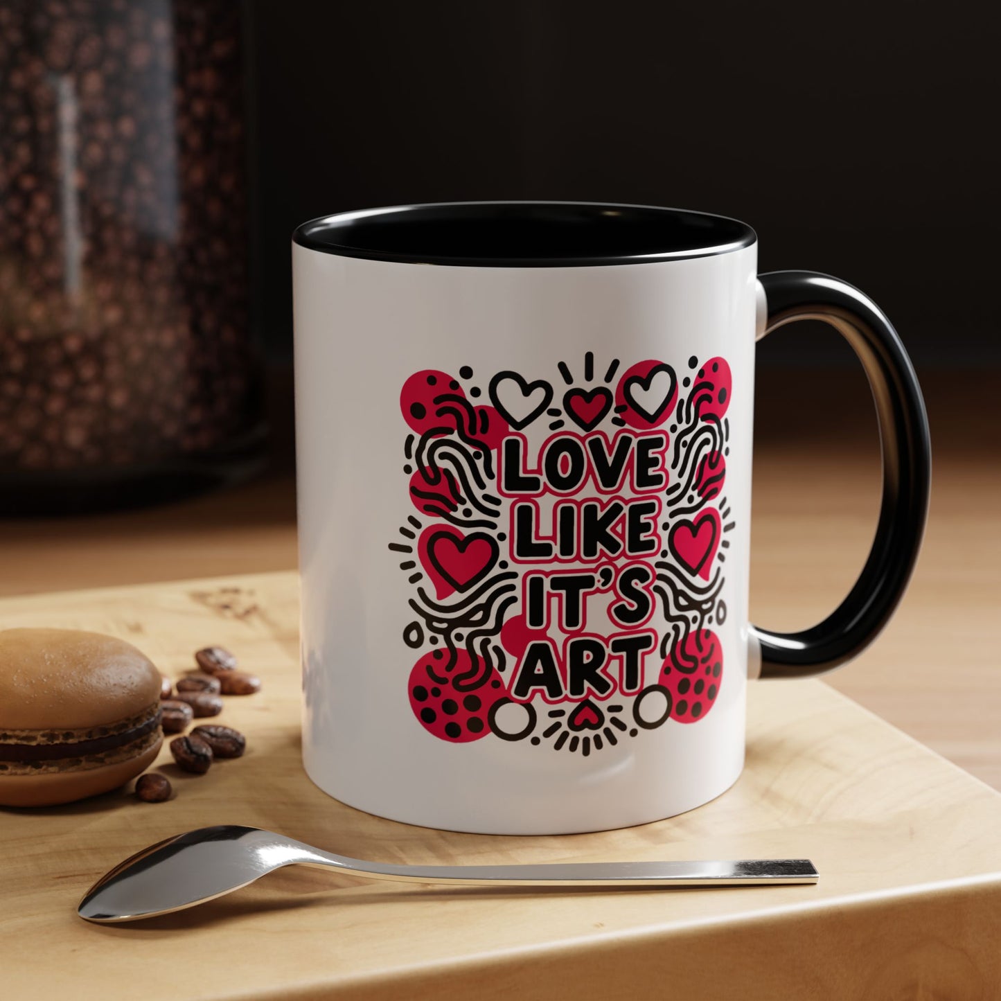 Love Like It's Art - Color Accent Mug