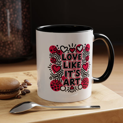 Love Like It's Art - Color Accent Mug