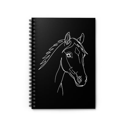 Horse Portrait Sketch - Spiral Notebook