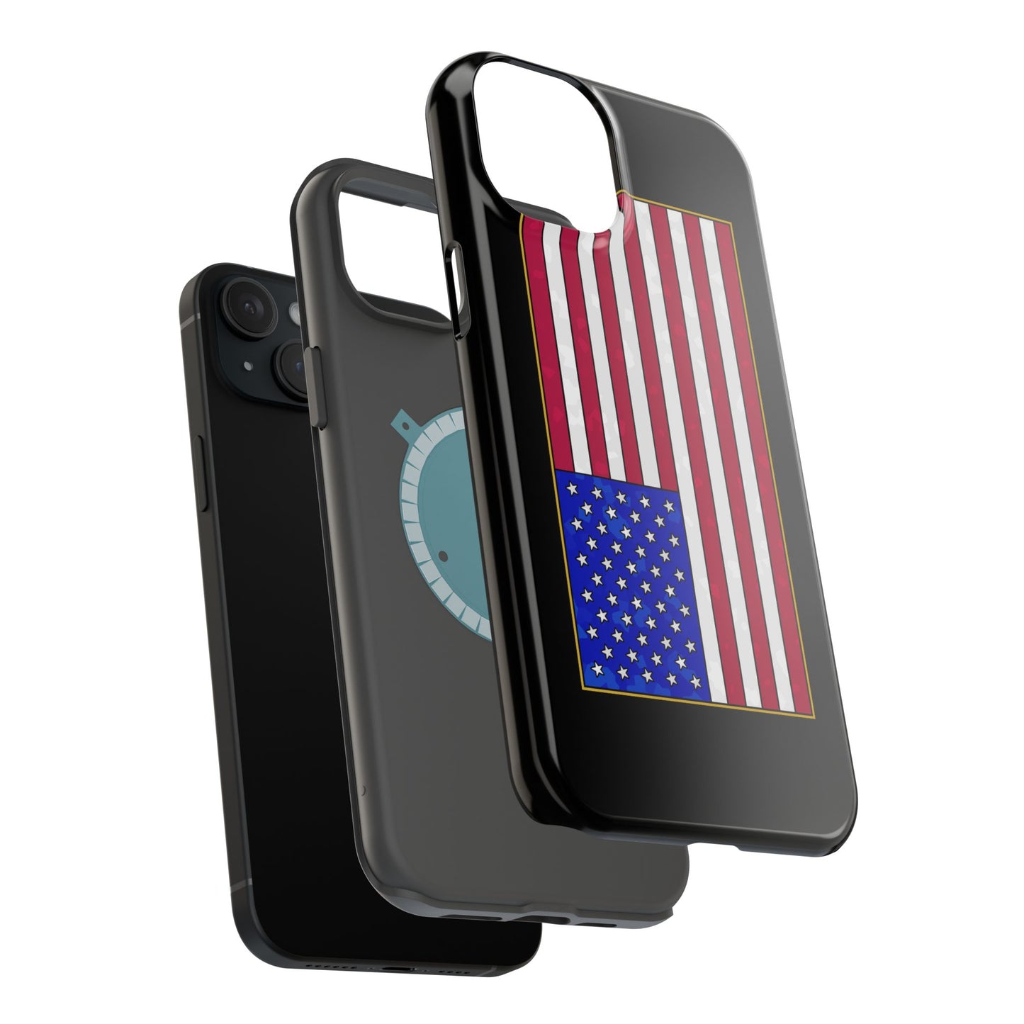 New Glory American Flag (Gold Edge Edition) - Magnetic Phone Case