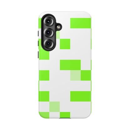 Lime Green Pixel Grid - Phone Case