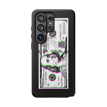 100 Dollars Bill - Green/Magenta Glitch - Phone Case