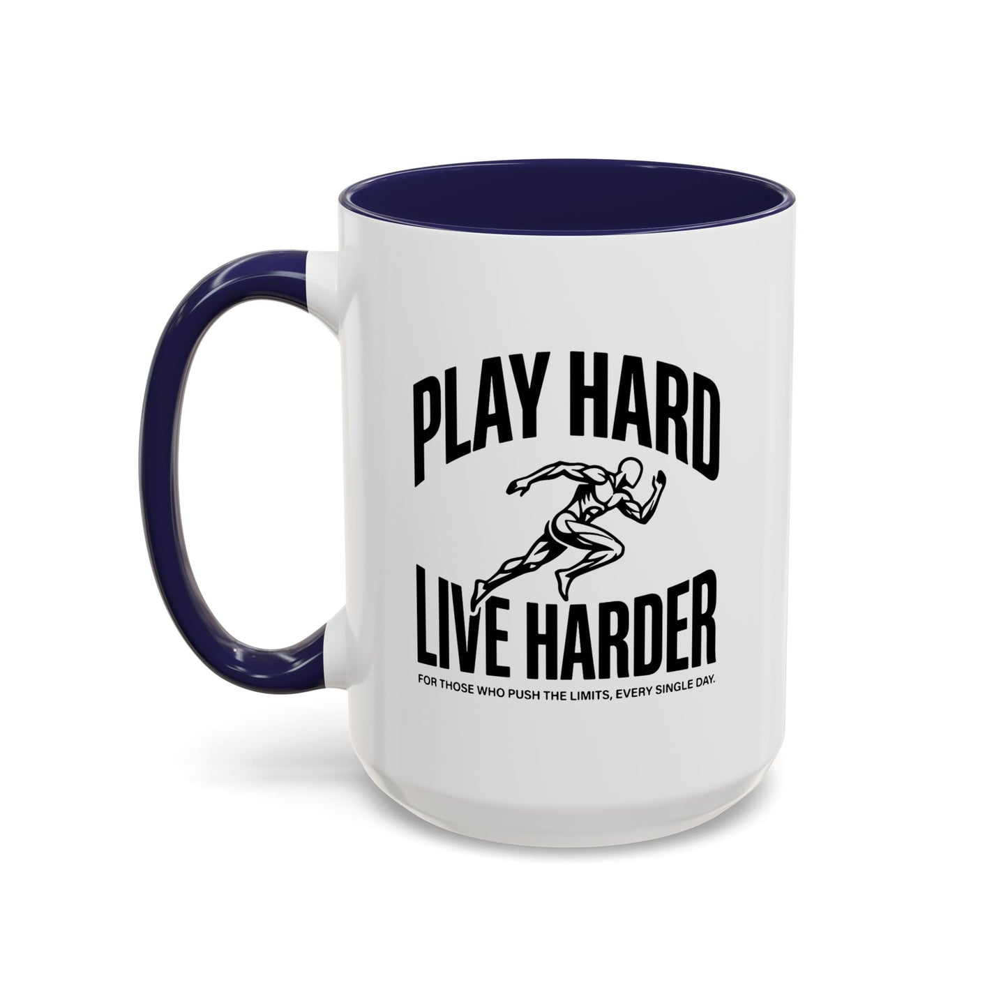 Play Hard / Live Harder - Color Accent Mug