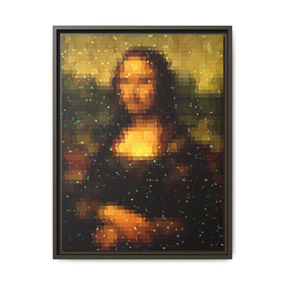 Pixel Muse — Silent Smile - Framed Canvas