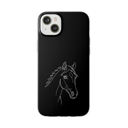 Horse Portrait Sketch - Flexi Phone Case