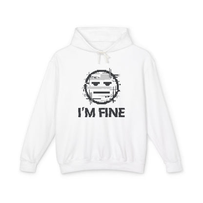 I’m Fine Glitched Smiley - Hoodie