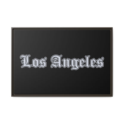 Los Angeles Matte Canvas Art, Framed Wall Decor, Urban Home Art, City Poster, Gift for Angelenos, Modern Art Piece - Silver Edition