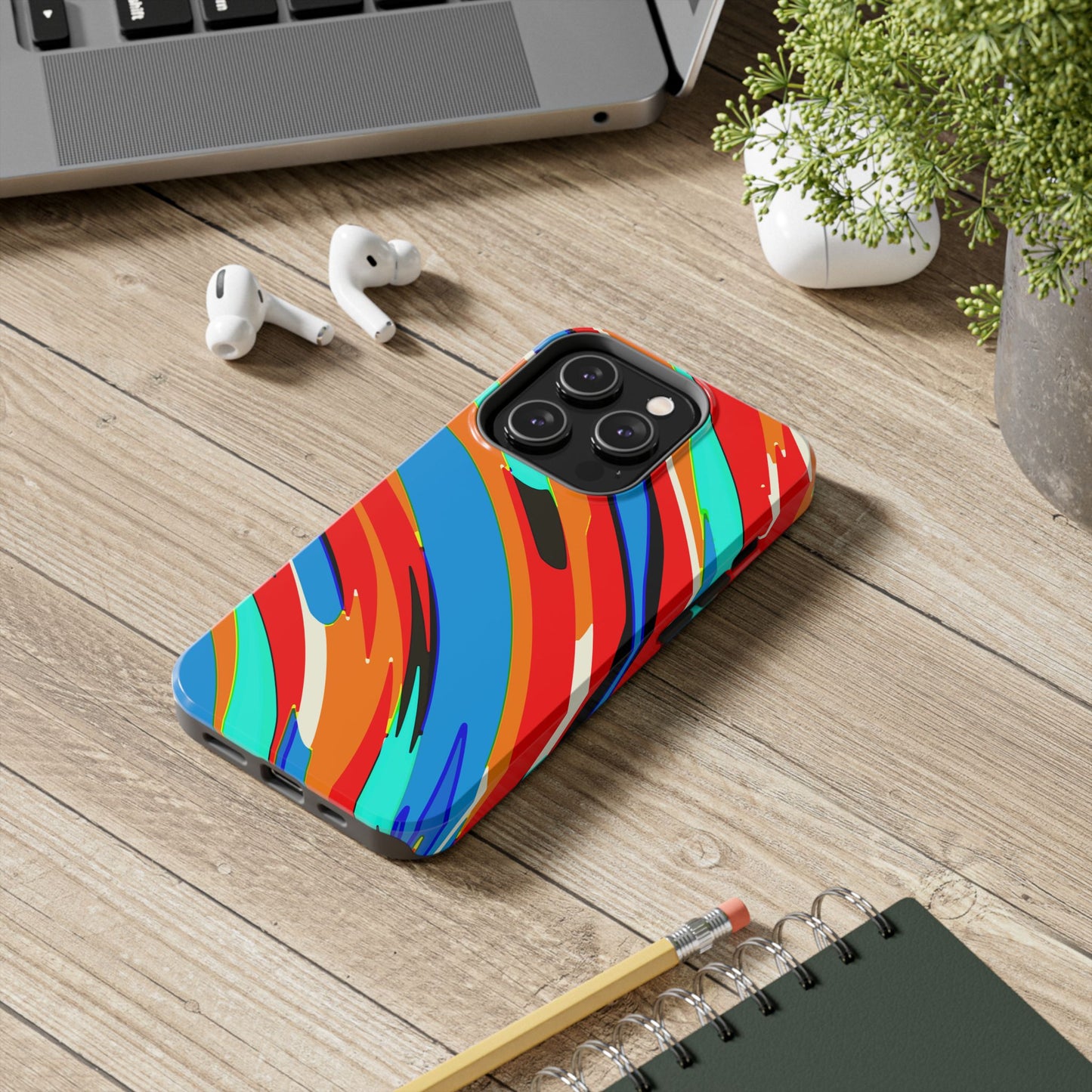 Abstract Rainbow Swirl Arc - Phone Case