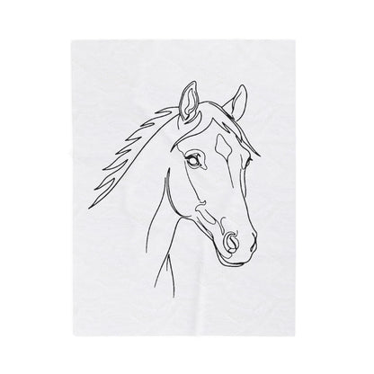 Horse Portrait Sketch - Blanket