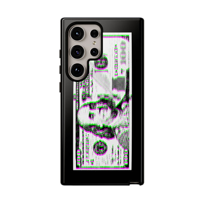 100 Dollars Bill - Green/Magenta Glitch - Phone Case