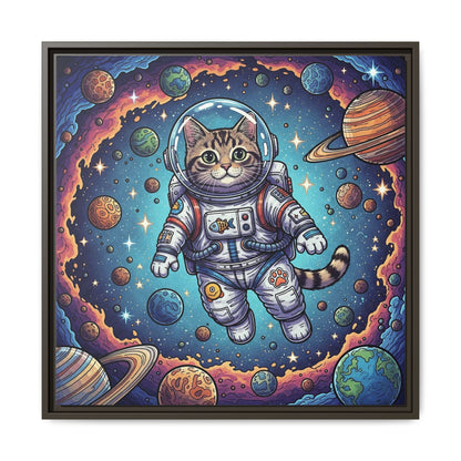Astronaut Cat - Framed Canvas