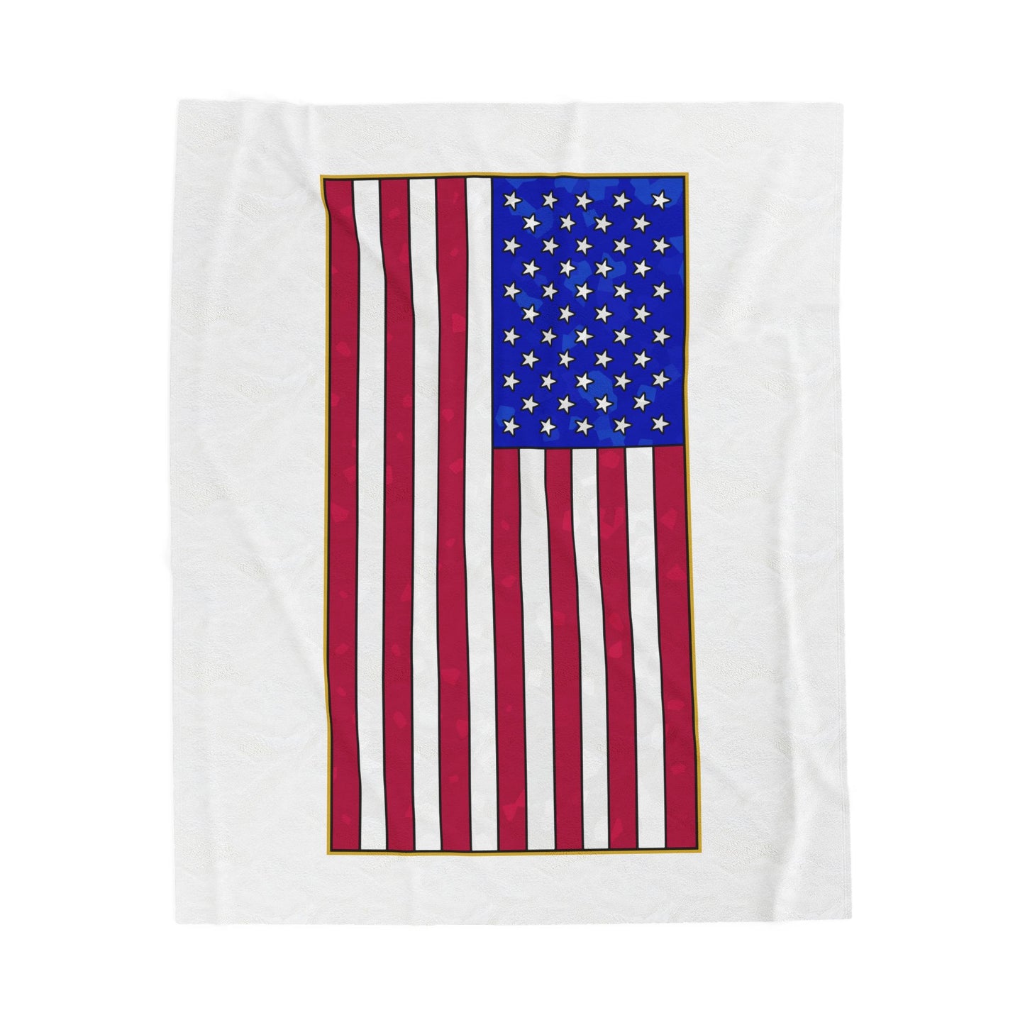 New Glory American Flag (Gold Edge Edition) - Plush Blanket