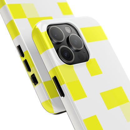 Yellow Pixel Grid -  Phone Case