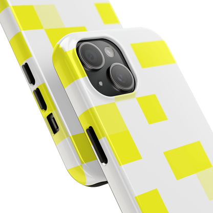 Yellow Pixel Grid -  Phone Case