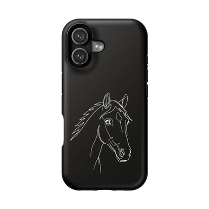 Horse Portrait Sketch - Magnetic Phone Case