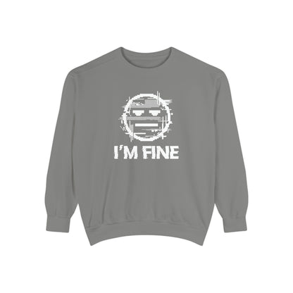 I’m Fine Glitched Smiley - Sweatshirt