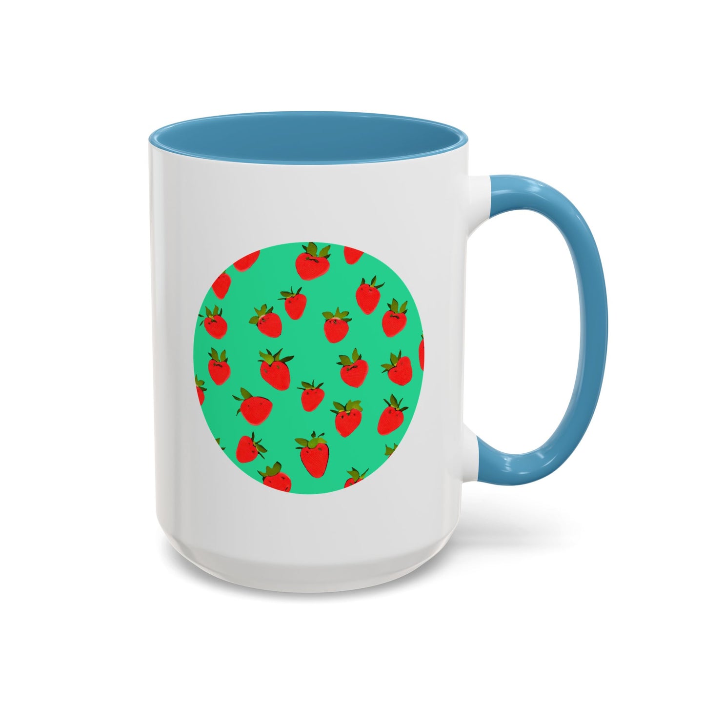 Strawberry Pattern - Color Accent Mug
