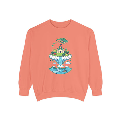 Floating Castle Dragon - Magical Fantasy Island - Sweatshirt