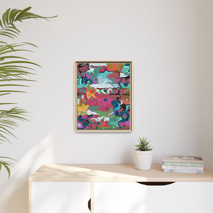 Colorful Abstract Marble - Framed Canvas