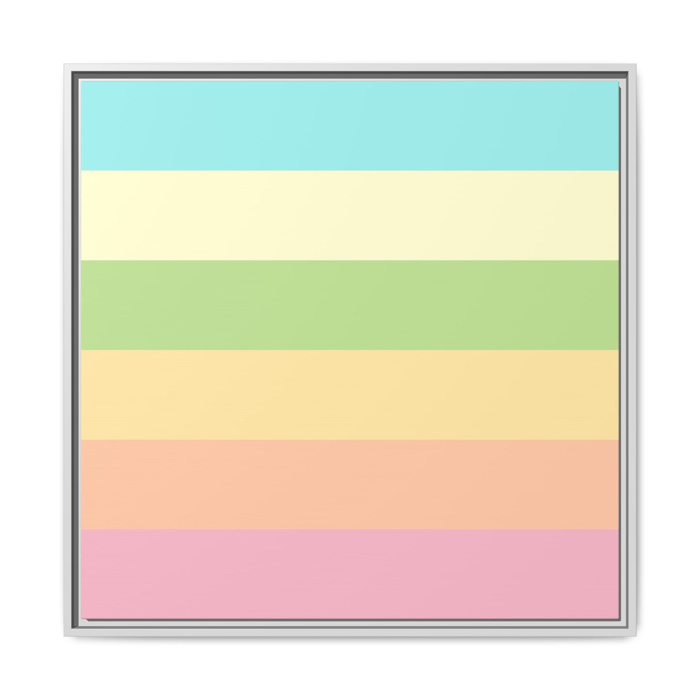 Pastel Stripes - Framed Canvas