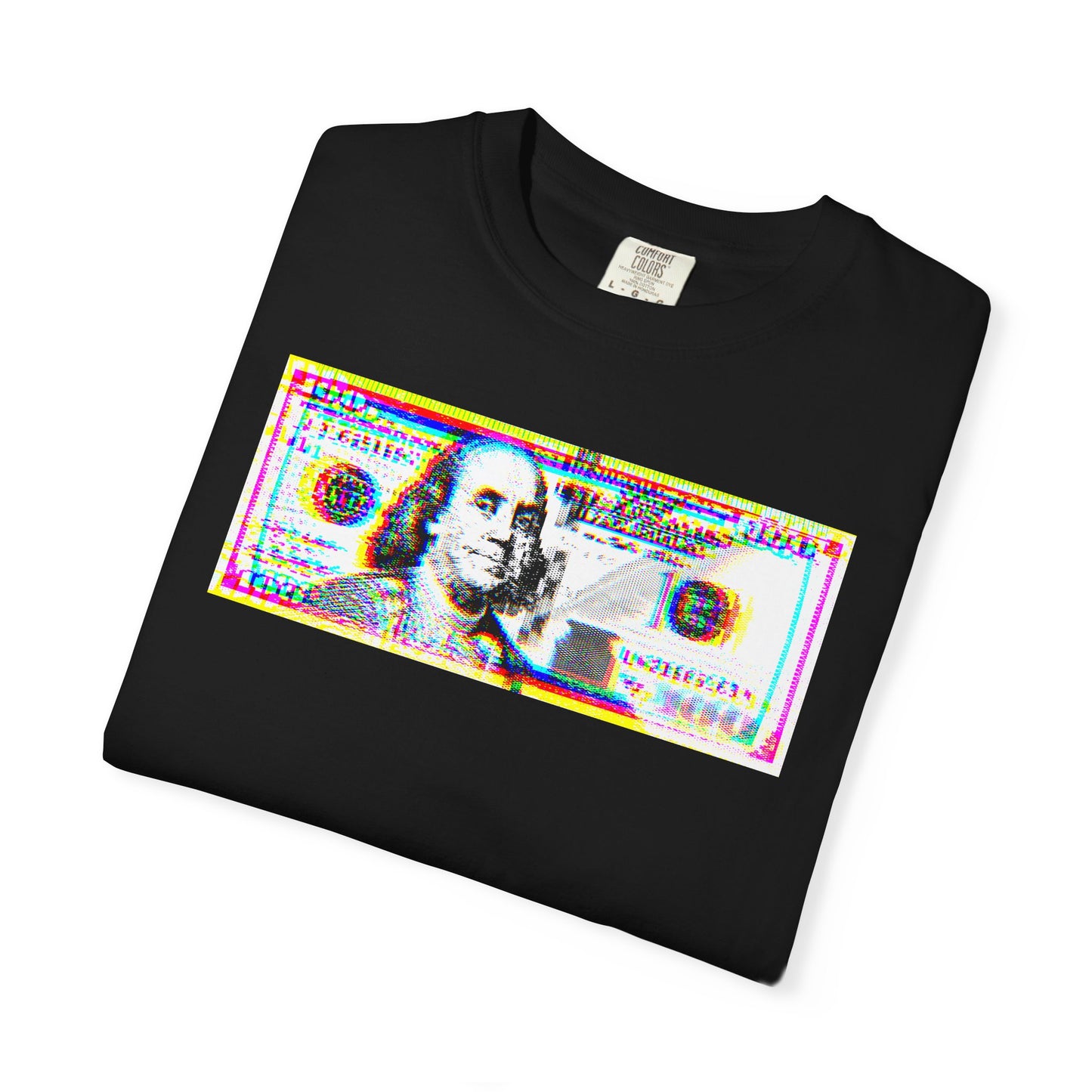 100 Dollars Bill - Neon Color Explosion - T-Shirt