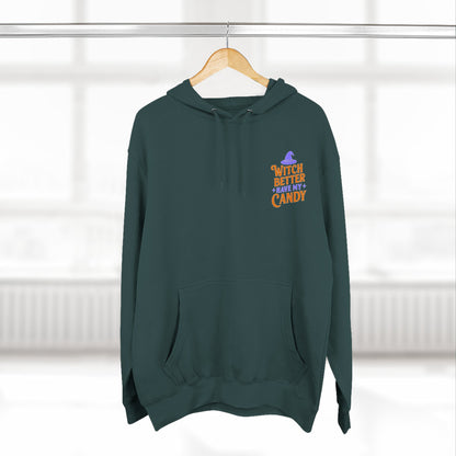 Witch-Themed Fleece Hoodie, Halloween Hoodie, Cozy Sweatshirt, Gift for Witches, Fall Fashion, Spooky Season Apparel