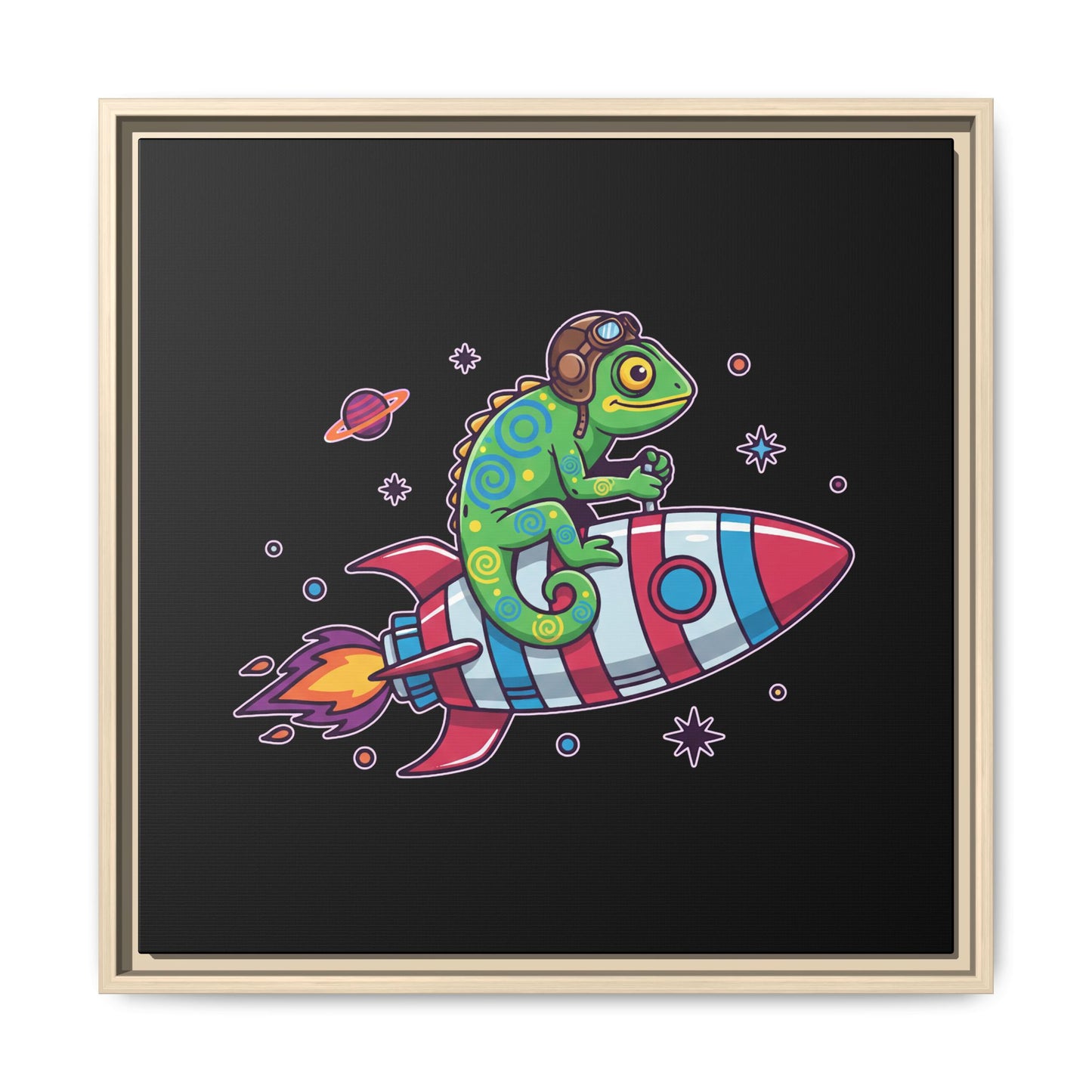 Cosmic Rider - Framed Canvas