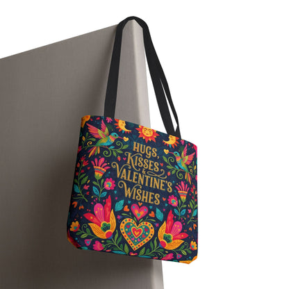Hugs, Kisses & Valentine's Wishes - Tote Bag