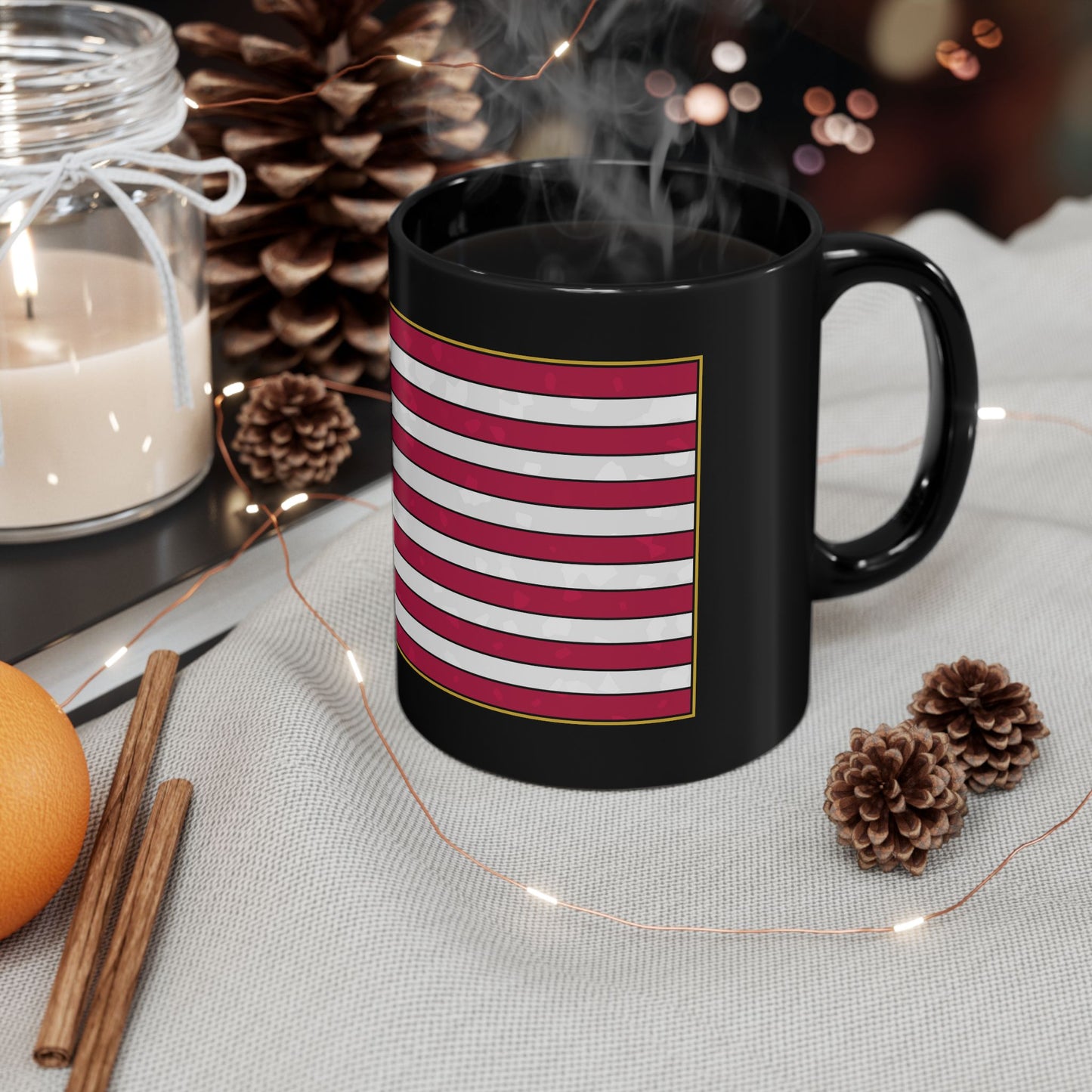New Glory American Flag (Gold Edge Edition) - Black Mug