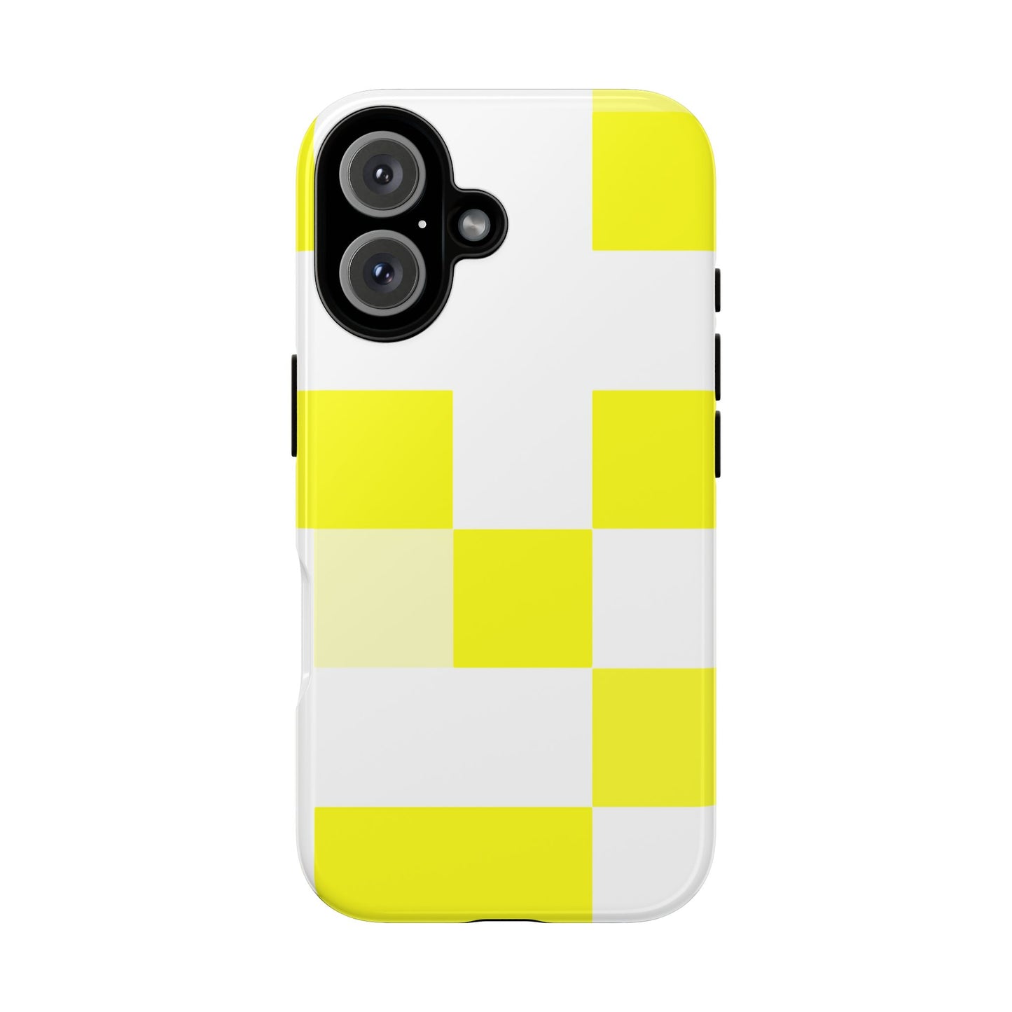 Yellow Pixel Grid - Phone Case