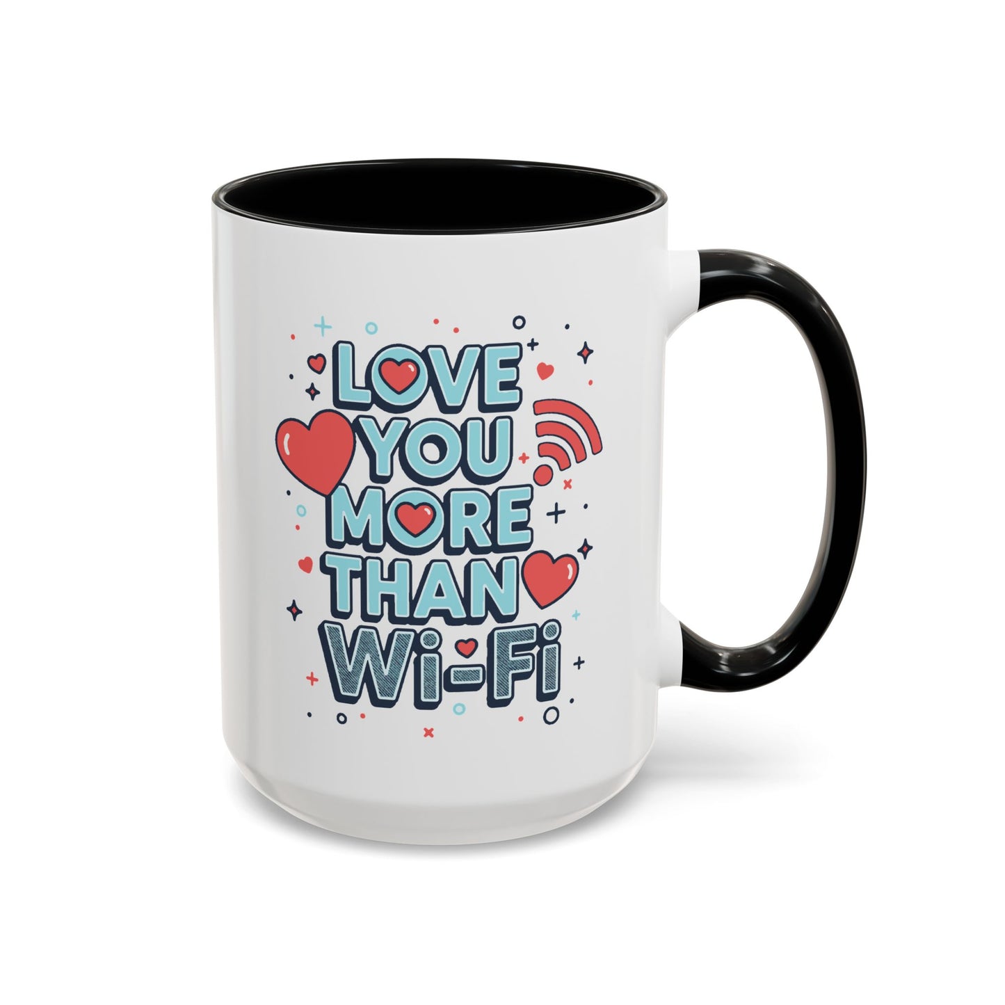 Love You More Than Wi‑Fi - Color Accent Mug