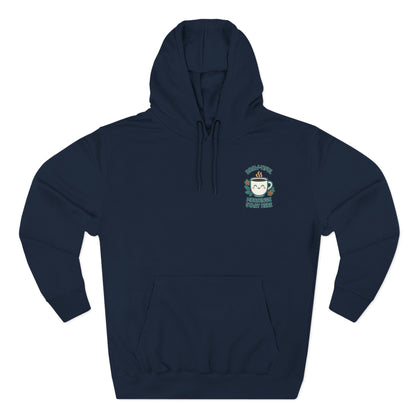 Brew-tiful Mornings Start Here, Cozy Three-Panel Fleece Hoodie, Perfect for Fall, Casual Outfit, Gift for Her, Layering Essential, Relaxed Style