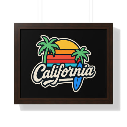 California Surf Vibes - Framed Poster