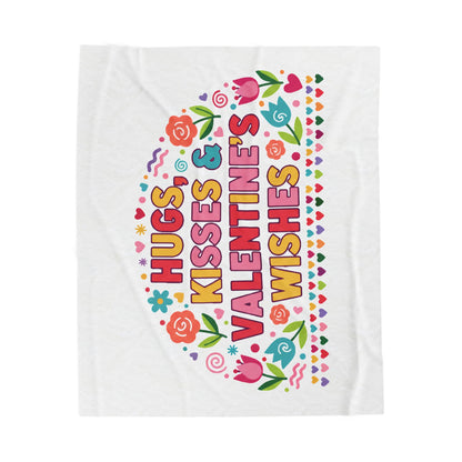 Hugs, Kisses & Valentine’s Wishes - Plush Blanket