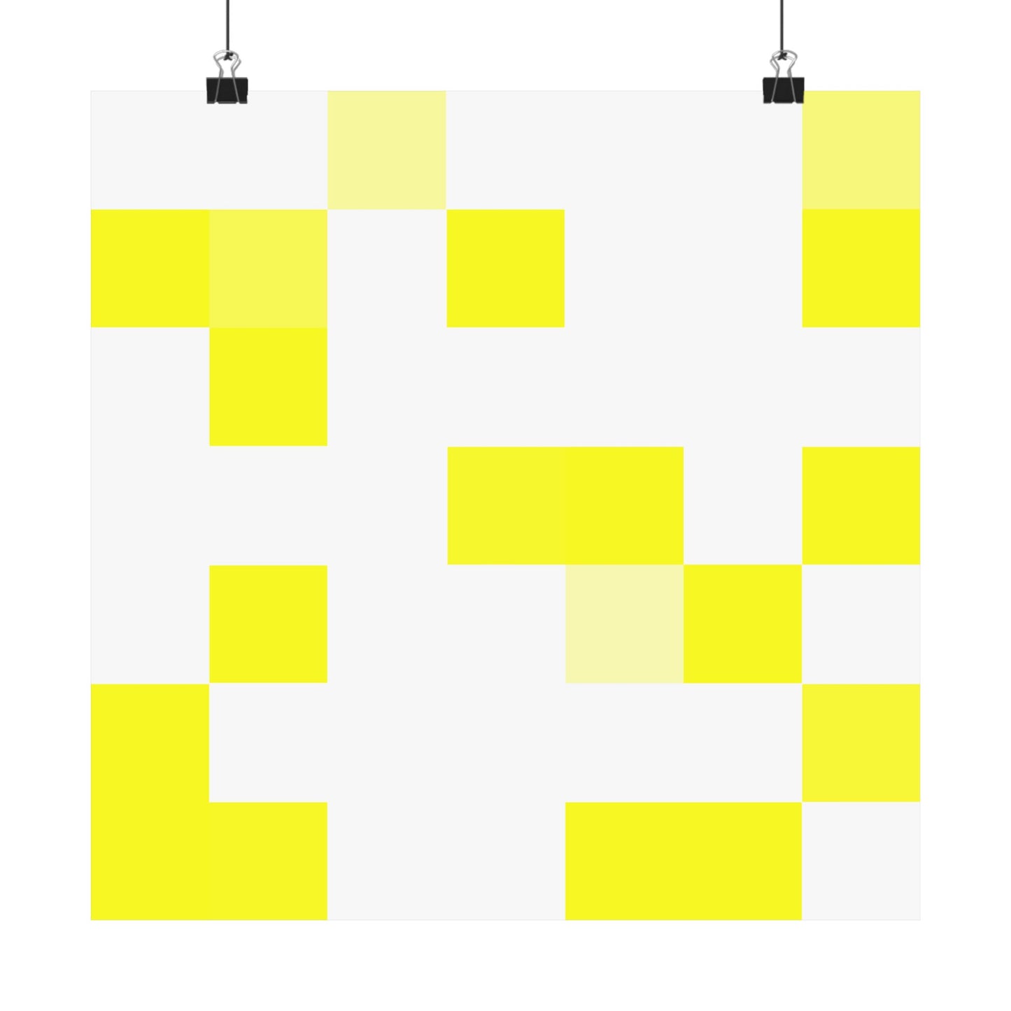 Yellow Pixel Grid - Poster