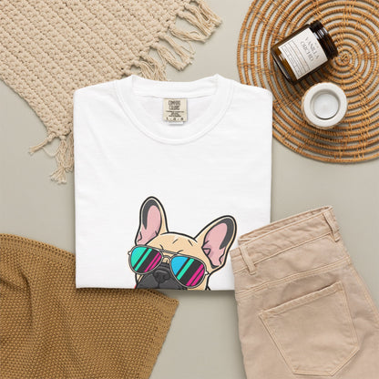 French Bulldog with Sunglasses - T-Shirt