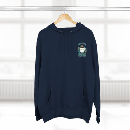 Brew-tiful Mornings Start Here, Cozy Three-Panel Fleece Hoodie, Perfect for Fall, Casual Outfit, Gift for Her, Layering Essential, Relaxed Style