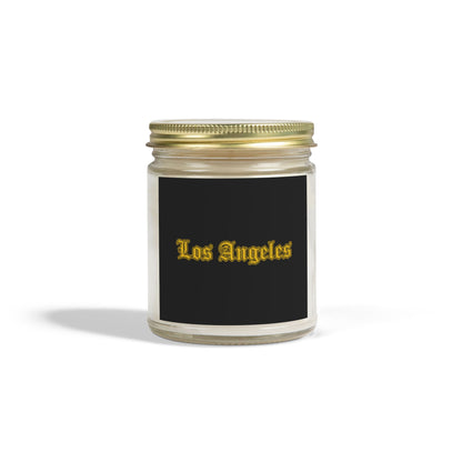 Los Angeles Scented Candles, Coconut Apricot Wax, Relaxing Home Decor, Gift for Birthdays, Housewarming, Any Occasion - Golden Edition