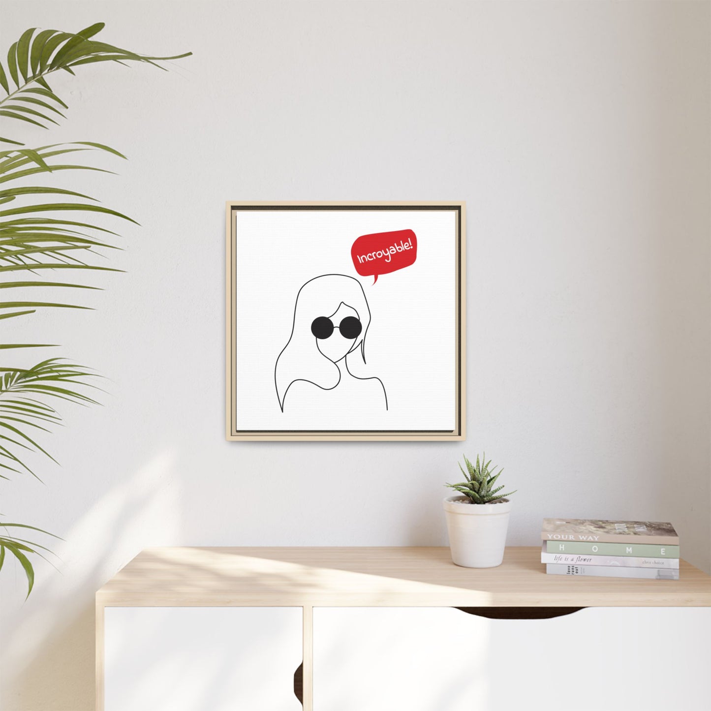 Incroyable Chic Girl - Framed Canvas