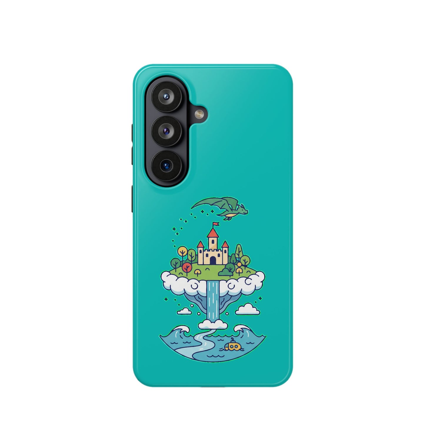 Floating Castle Dragon - Magical Fantasy Island - Magnetic Phone Case