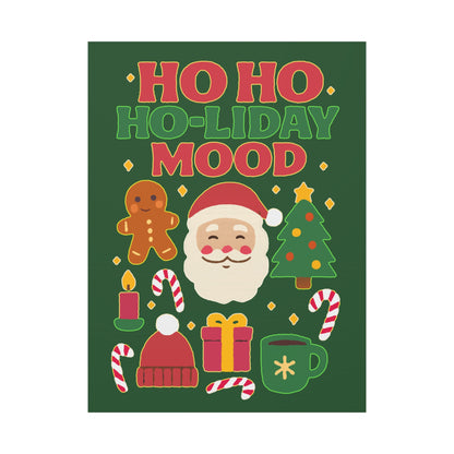 Holiday Canvas Wall Art, Festive Decor for Christmas, Santa and Gingerbread Vibe, Seasonal Home Decoration, Gift for Christmas Lovers