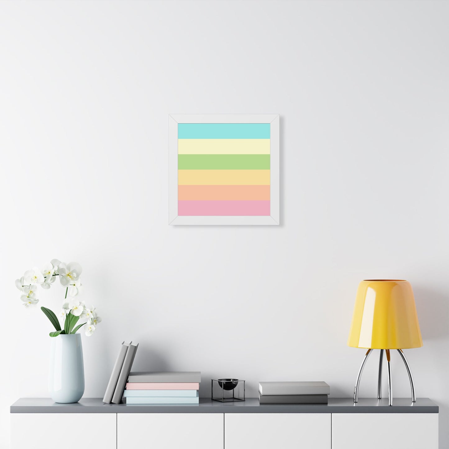 Pastel Stripes - Framed Poster