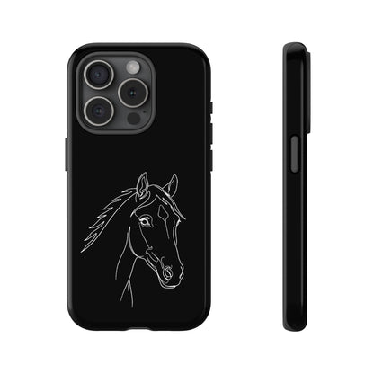 Horse Portrait Sketch - Tough Phone Case