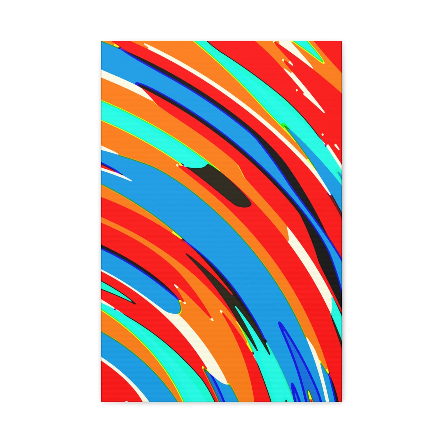 Abstract Rainbow Swirl Arc - Canvas