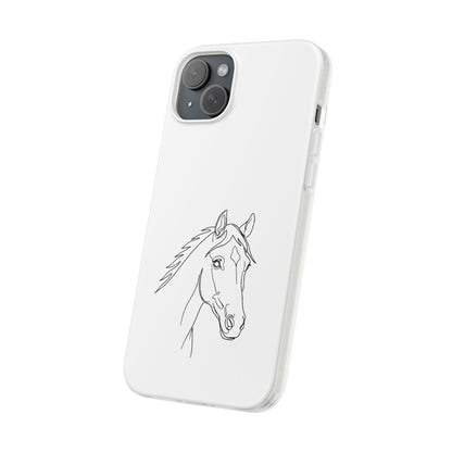 Horse Portrait Sketch - Flexi Phone Case